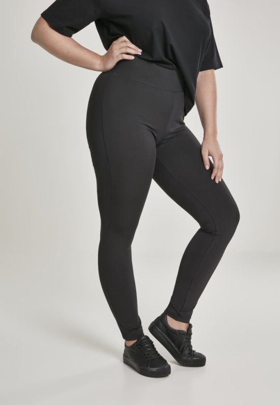 Čierne dámske legíny Urban Classics High Waist Leggings