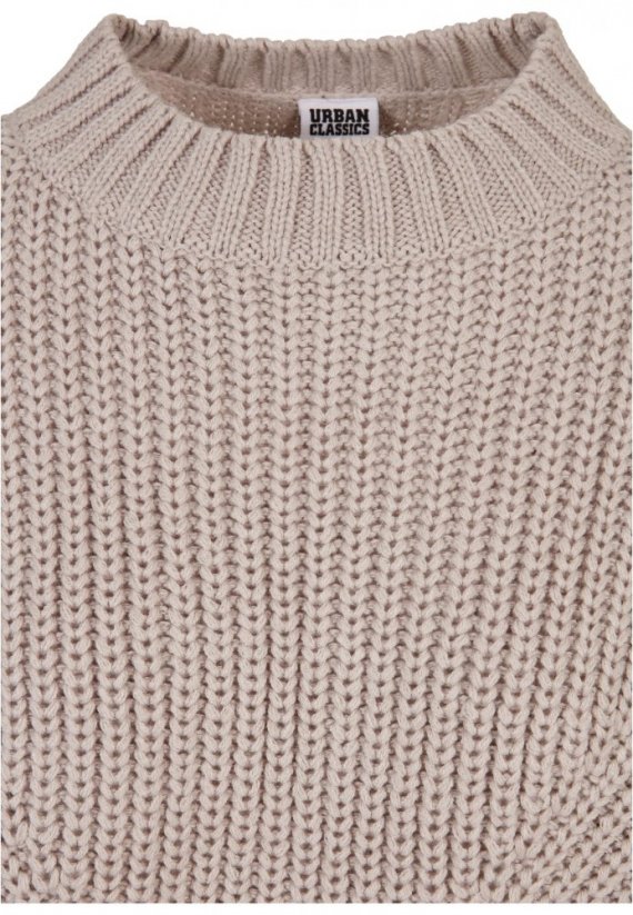 Ladies Wide Oversize Sweater - warmgrey