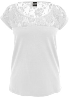 Ladies Top Laces Tee - white