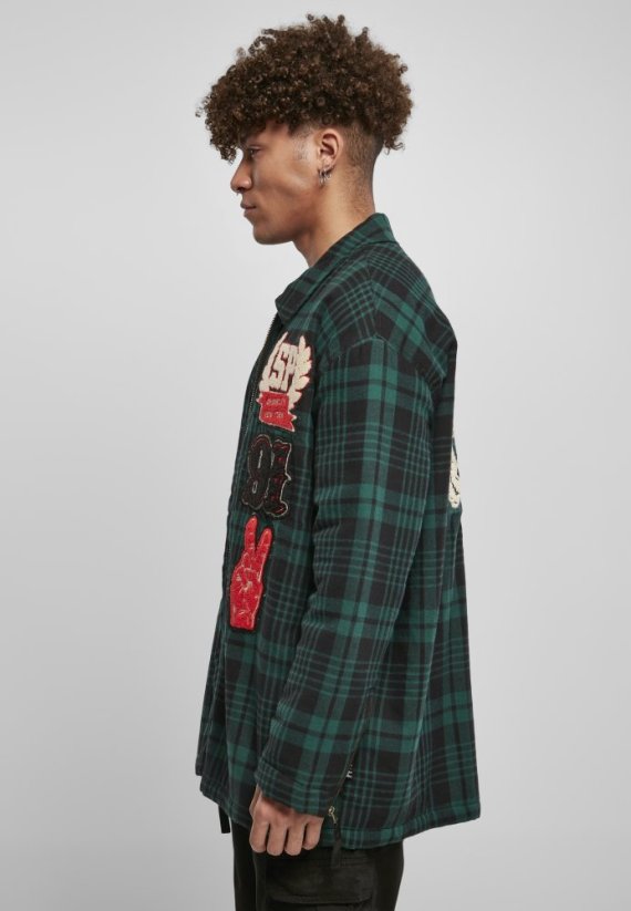 Pánská bunda Southpole Flannel Application Shirt - zelená