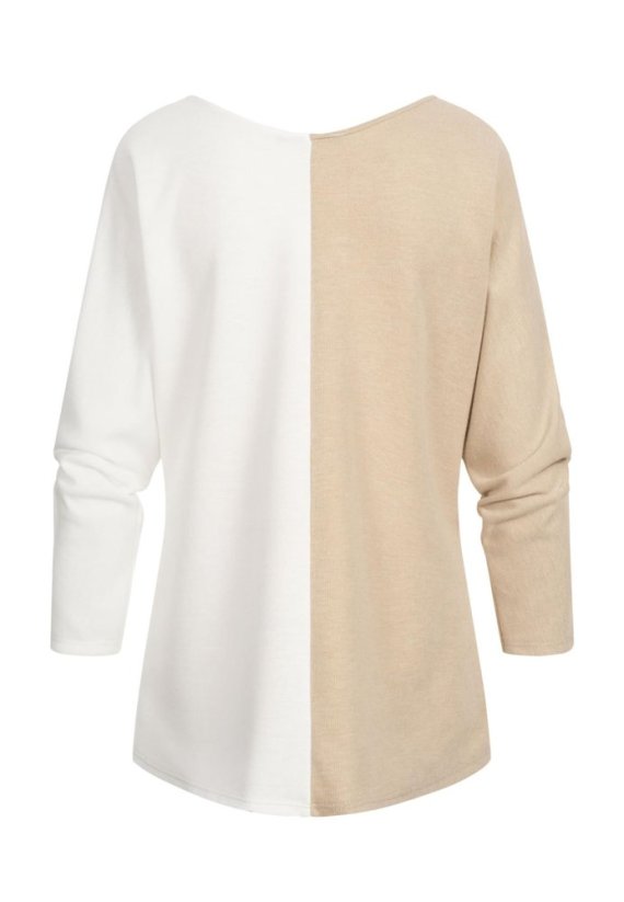 2-Tone Pullover mit Vokuhila Schnitt - Rozmiar: XS