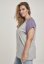 Tričko Urban Classics Ladies Contrast Raglan Tee - grey/dustypurple