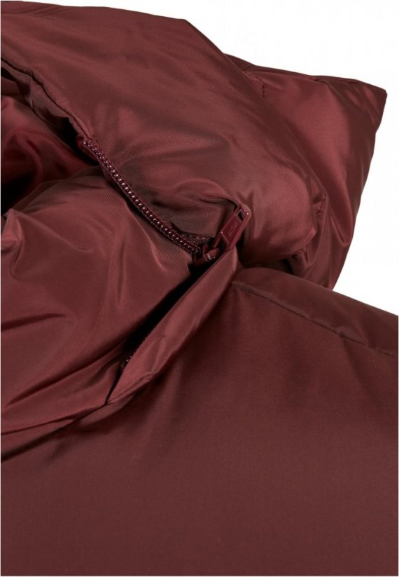 Pánská zimní bunda Urban Classics Hooded Puffer - vínová, červená