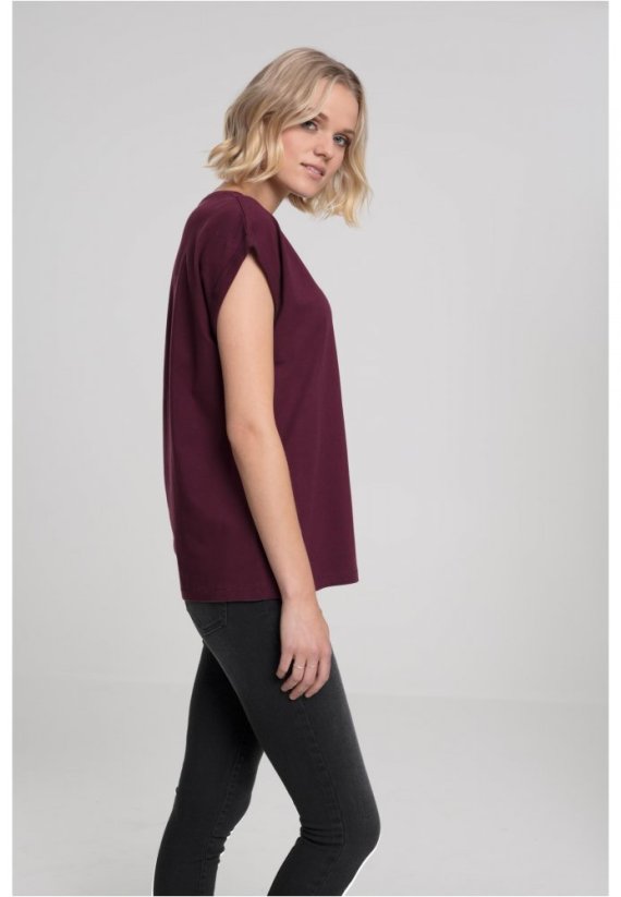 Fialové dámské tričko Urban Classics Ladies Extended Shoulder Tee