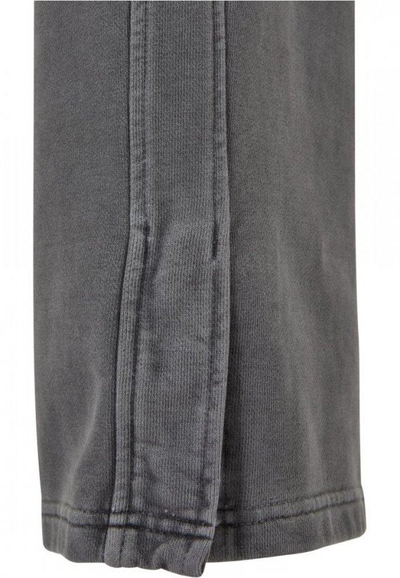 Ladies Heavy Terry Garment Dye Slit Pants - darkshadow