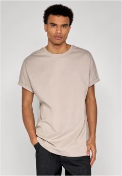 Long Shaped Turnup Tee  - cloud