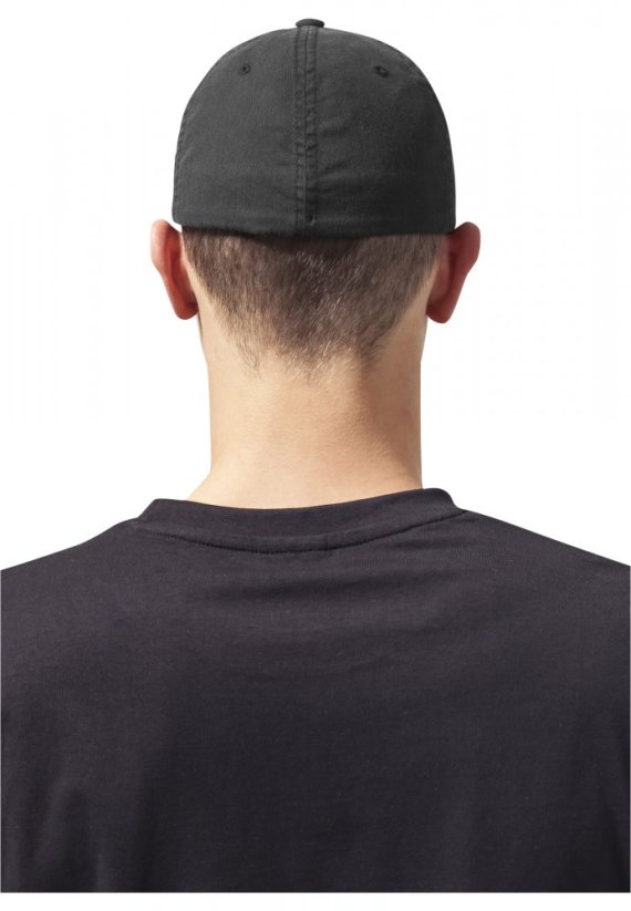 Flexfit Garment Washed Cotton Dad Hat - black
