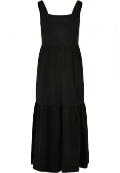 Ladies 7/8 Length Valance Summer Dress - black