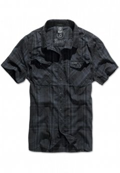 Čierno/modrá pánska košeľa Brandit Roadstar Shirt