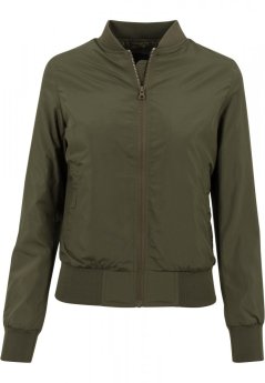 Dámska jarná bomber bunda Urban Classics - tmavo olivová