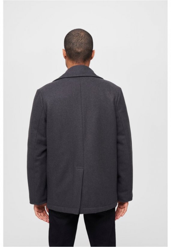 Pánský kabát Brandit Pea Coat - tmavě šedý - Velikost: 3XL