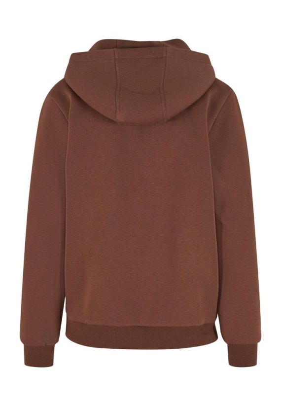 Ladies Fluffy Hoody  - chocolatebrown