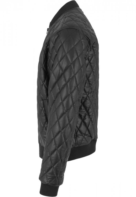 Kurtka Urban Classics Diamond Quilt Leather Imitation Jacket - black