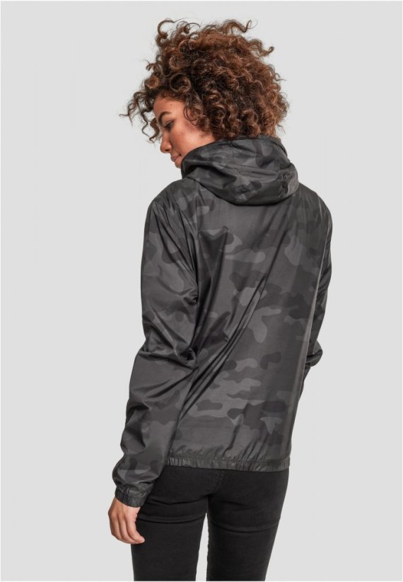Ladies Camo Pull Over Jacket - darkcamo