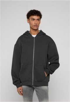 Fluffy Zip Hoody - charcoal