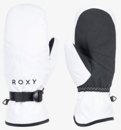 Biele dámske snowboardové rukavice Roxy Jetty Solid Mittens