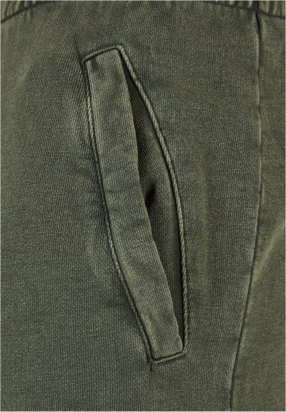 Pánské tepláky Urban Classics Small Embroidery Sweatpants - zelené
