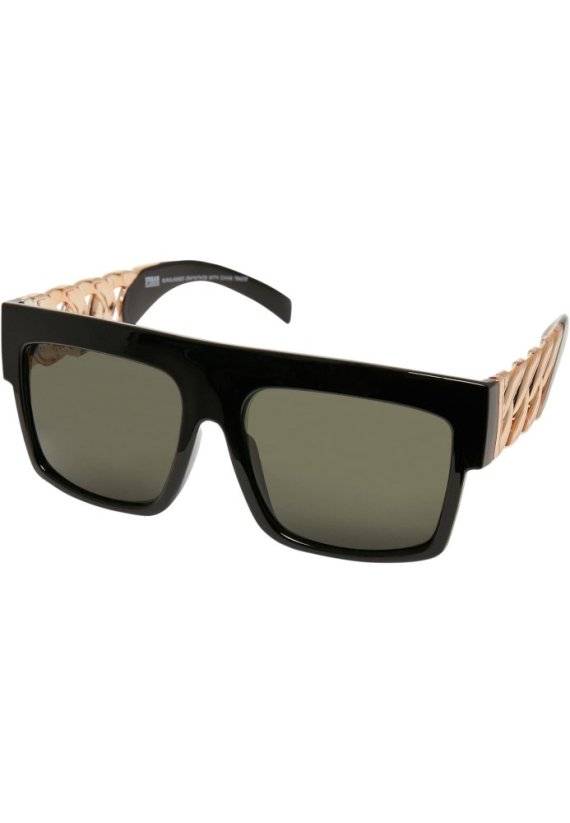 Sunglasses Zakynthos with Chain - black/gold