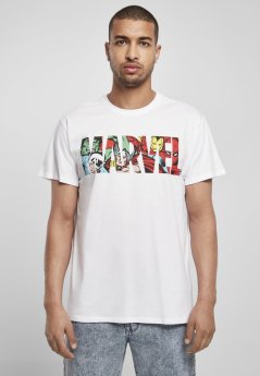 Marvel Logo Character Tee - white