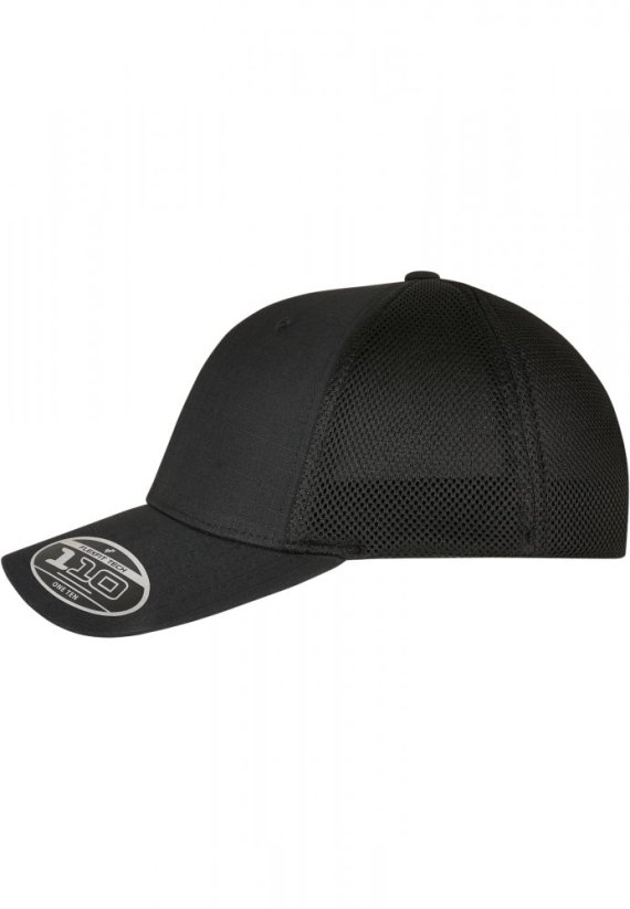 110 Flexfit Ripstop Mesh Cap - black