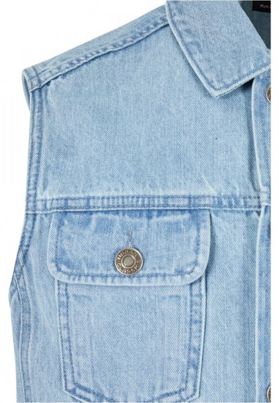 Pánska džínsová vesta Urban Classics - svetlo modrá