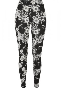 Ladies Soft AOP Leggings - blackflower
