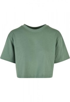 Ladies Short Oversized Tee - salvia