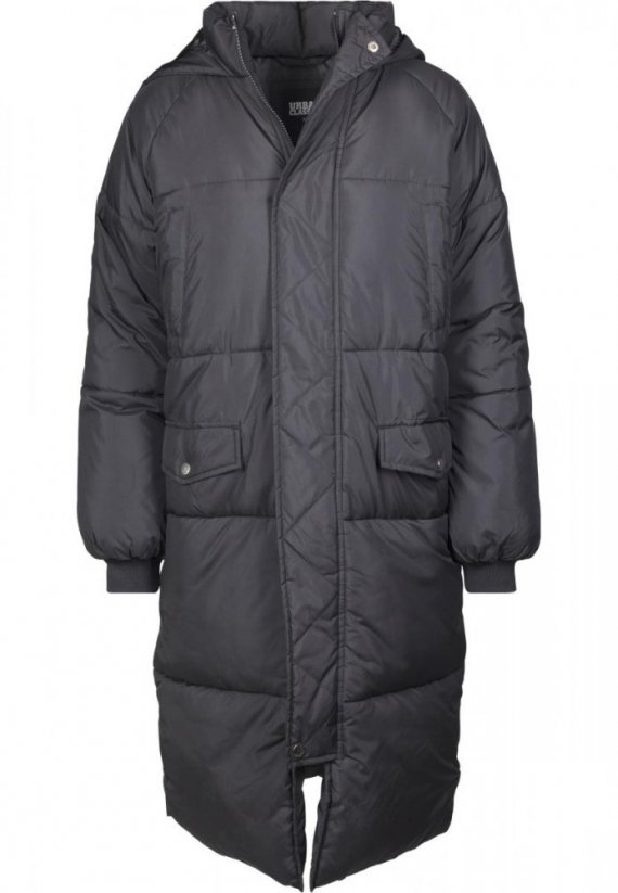 Černý dámský zimní kabát Urban Classics Oversize Faux Fur Puffer