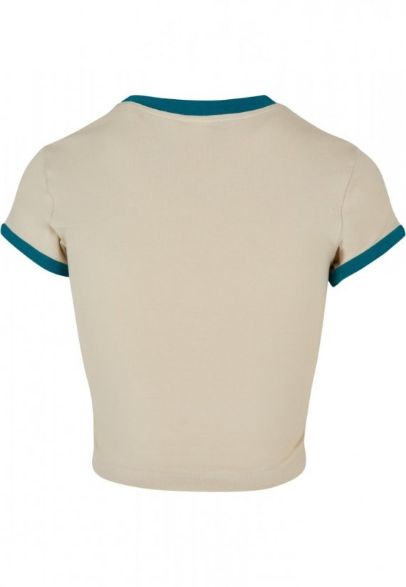 Ladies Stretch Jersey Cropped Tee - softseagrass/watergreen