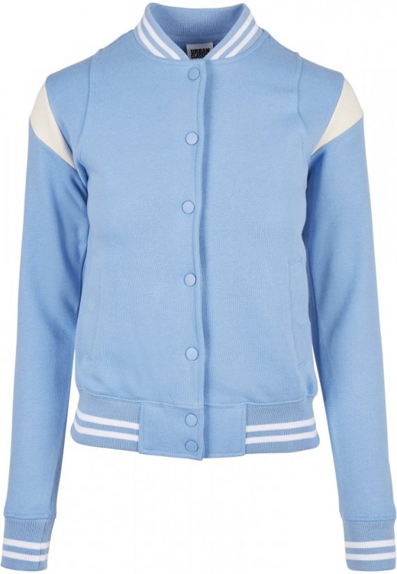 Ladies Inset College Sweat Jacket - clearwater/whitesand