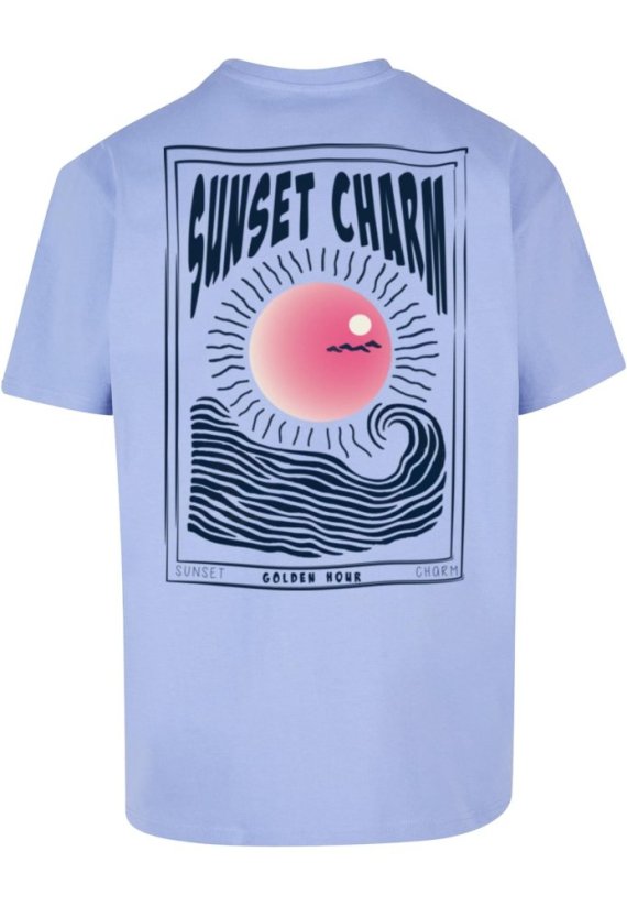 Sunset Charm Oversized T-shirt lightasphalt XS - violablue