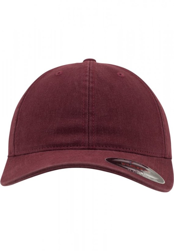Flexfit Garment Washed Cotton Dad Hat - maroon