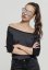 Tričko Urban Classics Ladies 3/4 Contrast Raglan Tee - charcoal/black