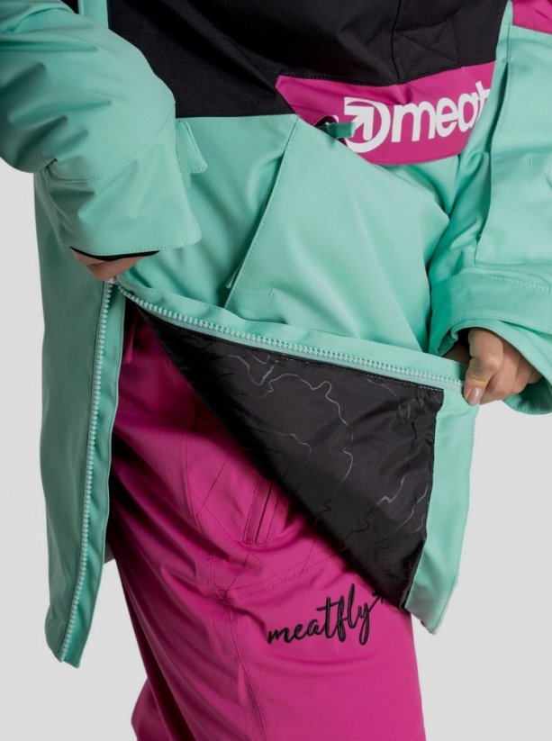 Damska zimowa kurtka snowboardowa Meatfly Aiko Premium green mint
