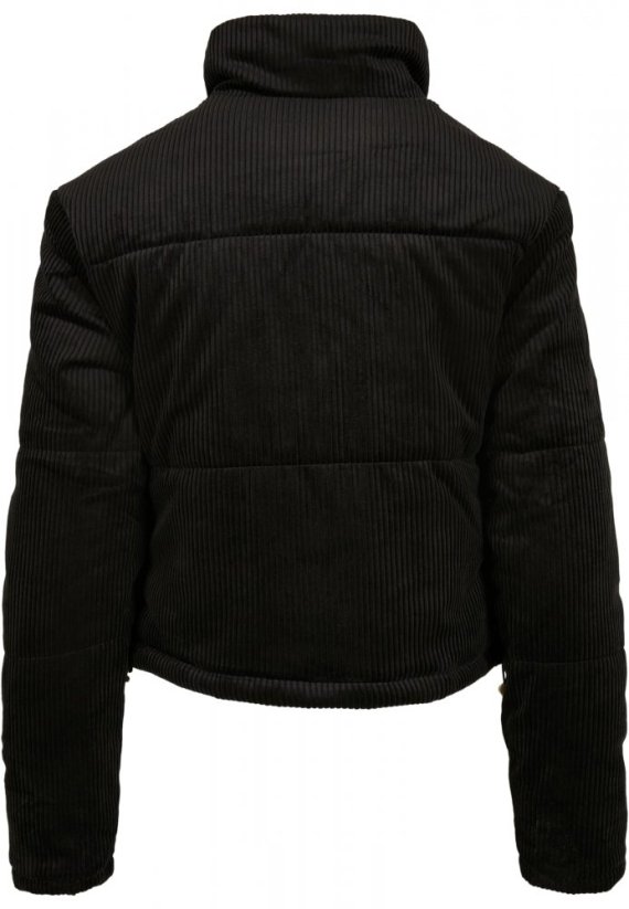 Dámská bunda Urban Classics Corduroy Puffer - černá
