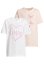 T-Shirt 2 Pack - kurzarm - Love Heart & Flying Butterfly white+marshmallow 122/128