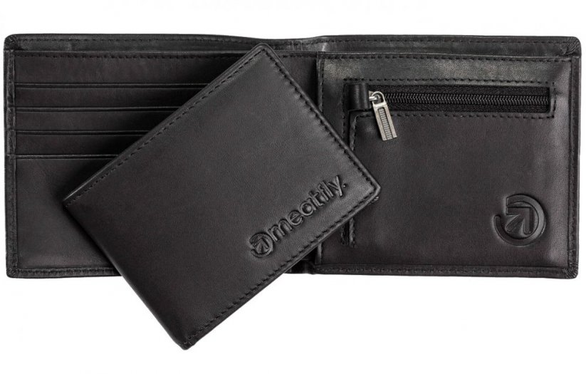 Peňaženka Meatfly Brazzer leather black