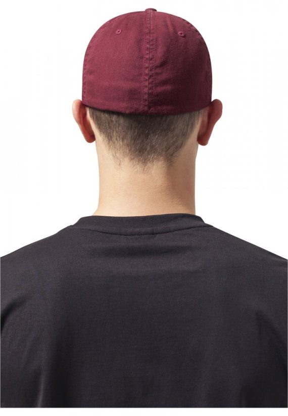 Flexfit Garment Washed Cotton Dad Hat - maroon