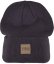 Čepice Urban Classics Leatherpatch Long Beanie - plum