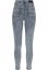 Ladies High Waist Skinny Jeans - light skyblue washed