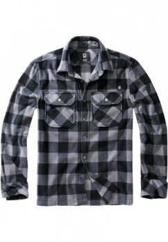 Jeff Fleece Shirt Long Sleeve - black/grey