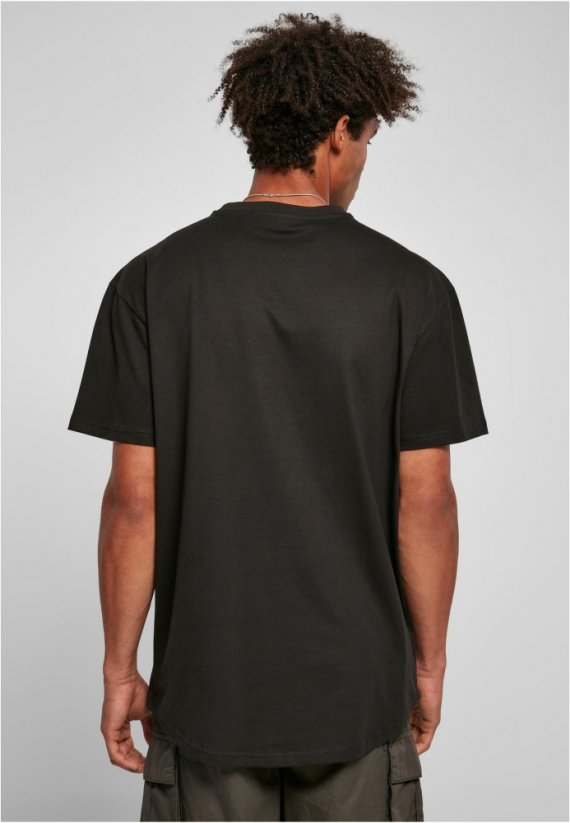 Recycled Curved Shoulder Tee - black