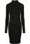 Ladies Stretch Jersey Cut-Out Turtleneck Dress - black