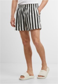 Striped Seersucker Swim Shorts black/offwhite XL - black/offwhite