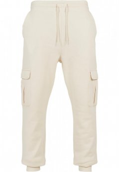 Męskie spodnie dresowe Urban Classics Cargo Sweatpants - piaskowo-białe
