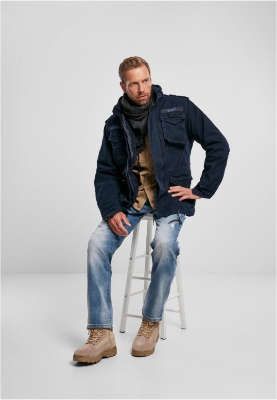 Tmavě modrá pánská zimní bunda Brandit M-65 Giant Jacket