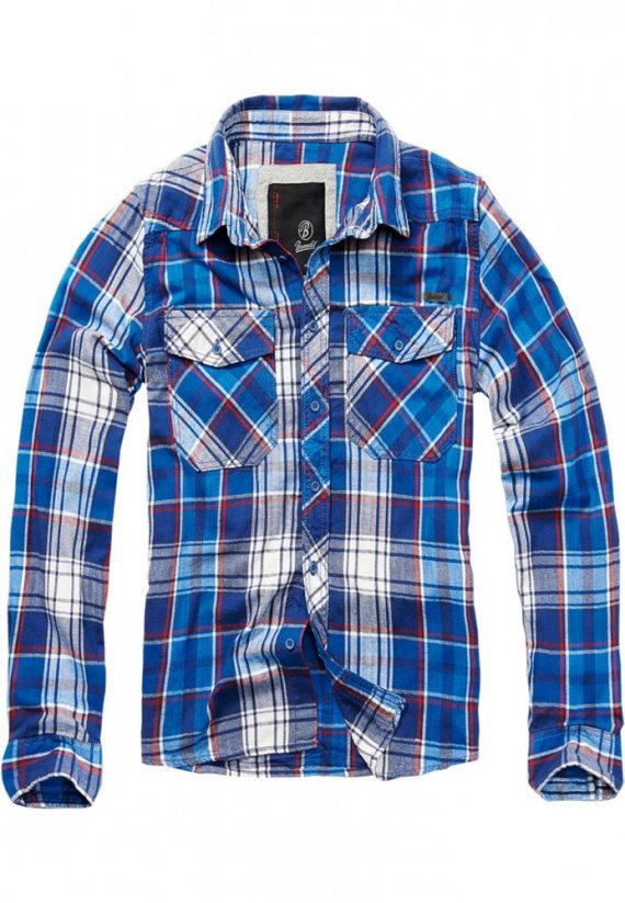 Modrá pánská košile Brandit Checked Shirt