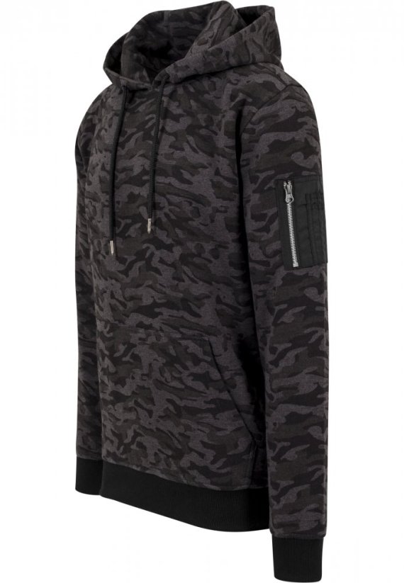 Mikina Urban Classics Sweat Camo Bomber Hoody - dark camouflage