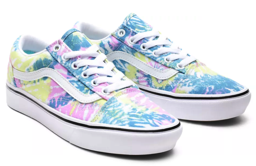 Boty Vans Comfycush Old Skool tie dye orchid/true white