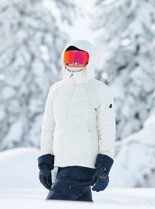 Bílo/červené dámské snowboardové brýle Roxy Feelin ML S3